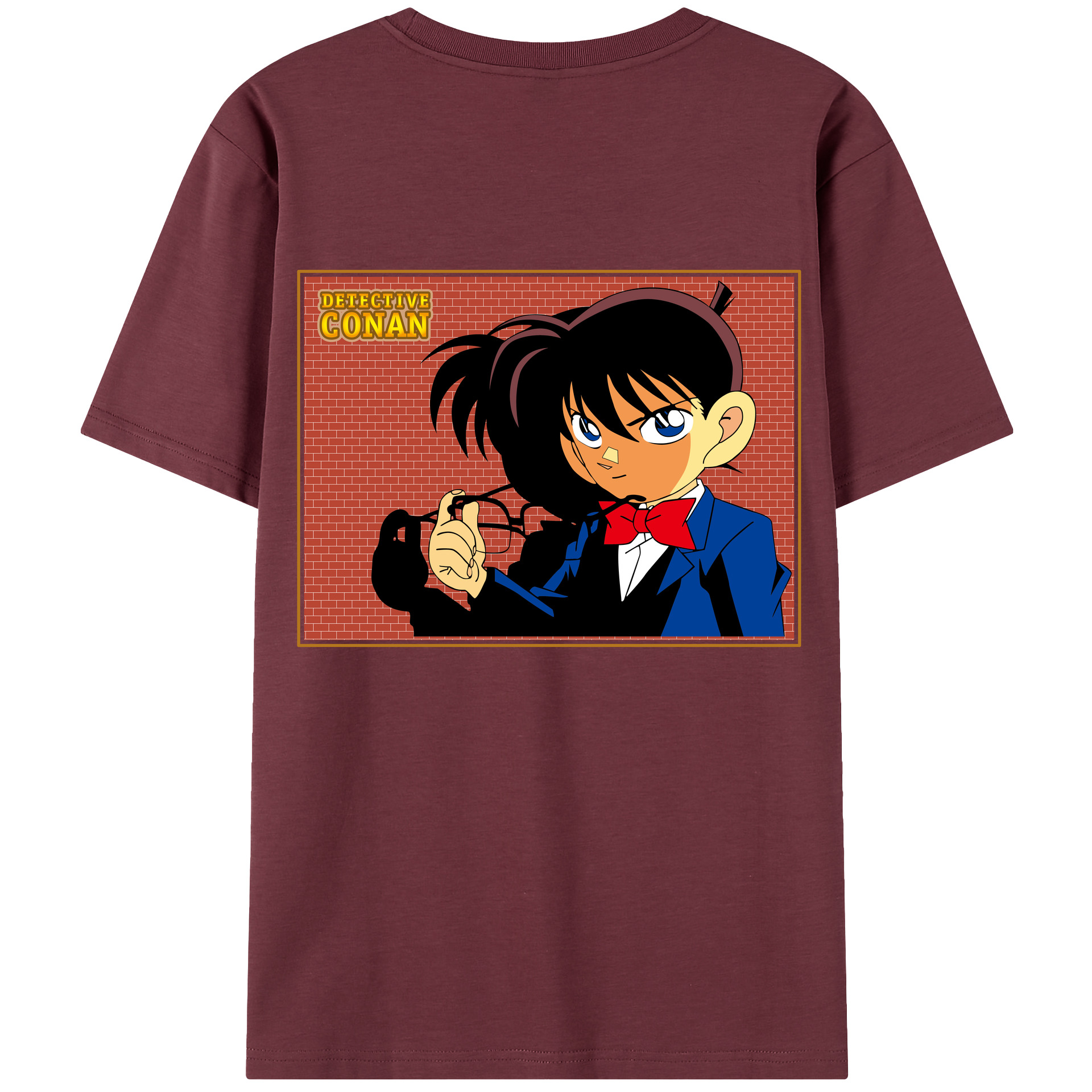 （画像用） 名探偵コナン 江戸川 コナン Detective Conan Conan Edogawa 綿100％半袖Tシャツ（背面プリント）